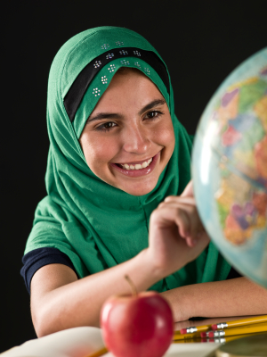 Arabic Girl Studying